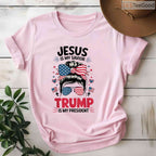 Girl Jesus My Savior Trump President T-Shirt Christian Republican Women Youth Faith Shirt