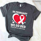 Go Red For Heart Disease Shirt – February Awareness Support Tee