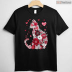 Happy Meowentine's Day Funny Cat Lover T-Shirt, Cute Kitten Valentine Gift for Women & Girls