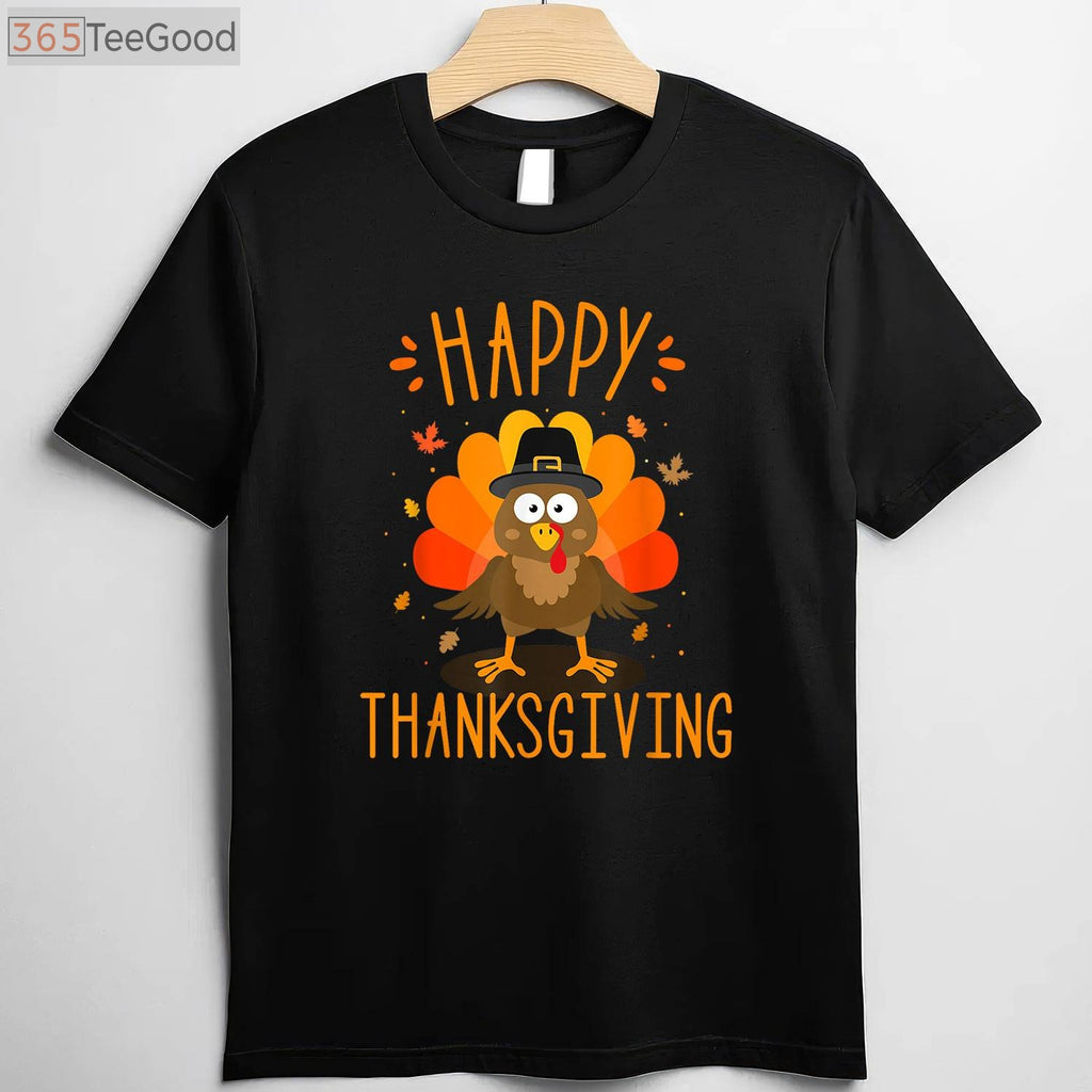 Happy Thanksgiving Turkey Day T-Shirt - Matching Family Dinner Feast Outfit