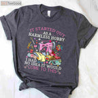 Harmless Hobby Quilting T-Shirt - Funny Sewing Tee for Quilters