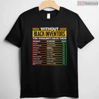 History of Forgotten Black Inventors T-Shirt Educational Black History Month Science Shirt