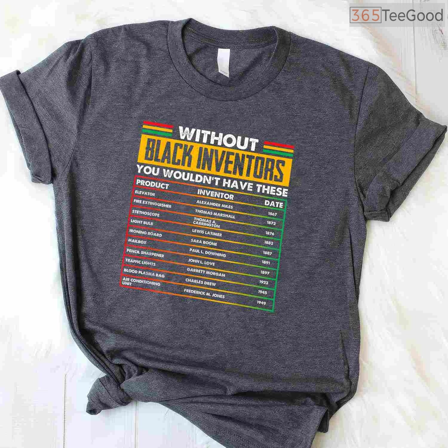 History of Forgotten Black Inventors T-Shirt Educational Black History Month Science Shirt