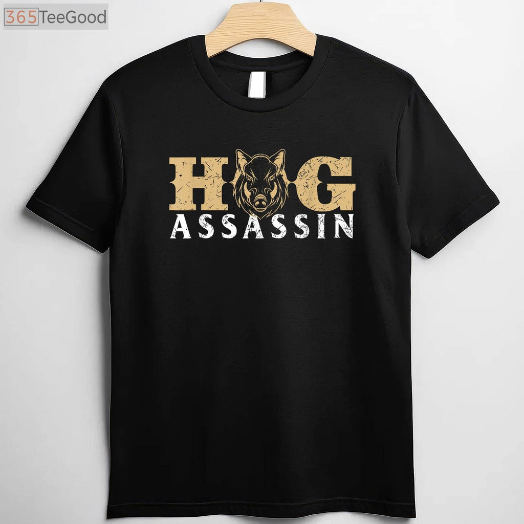 Hog Assassin Boar Hunting Shirt, Tactical Wild Hog Hunter Graphic Apparel