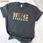 Hog Assassin Boar Hunting Shirt, Tactical Wild Hog Hunter Graphic Apparel