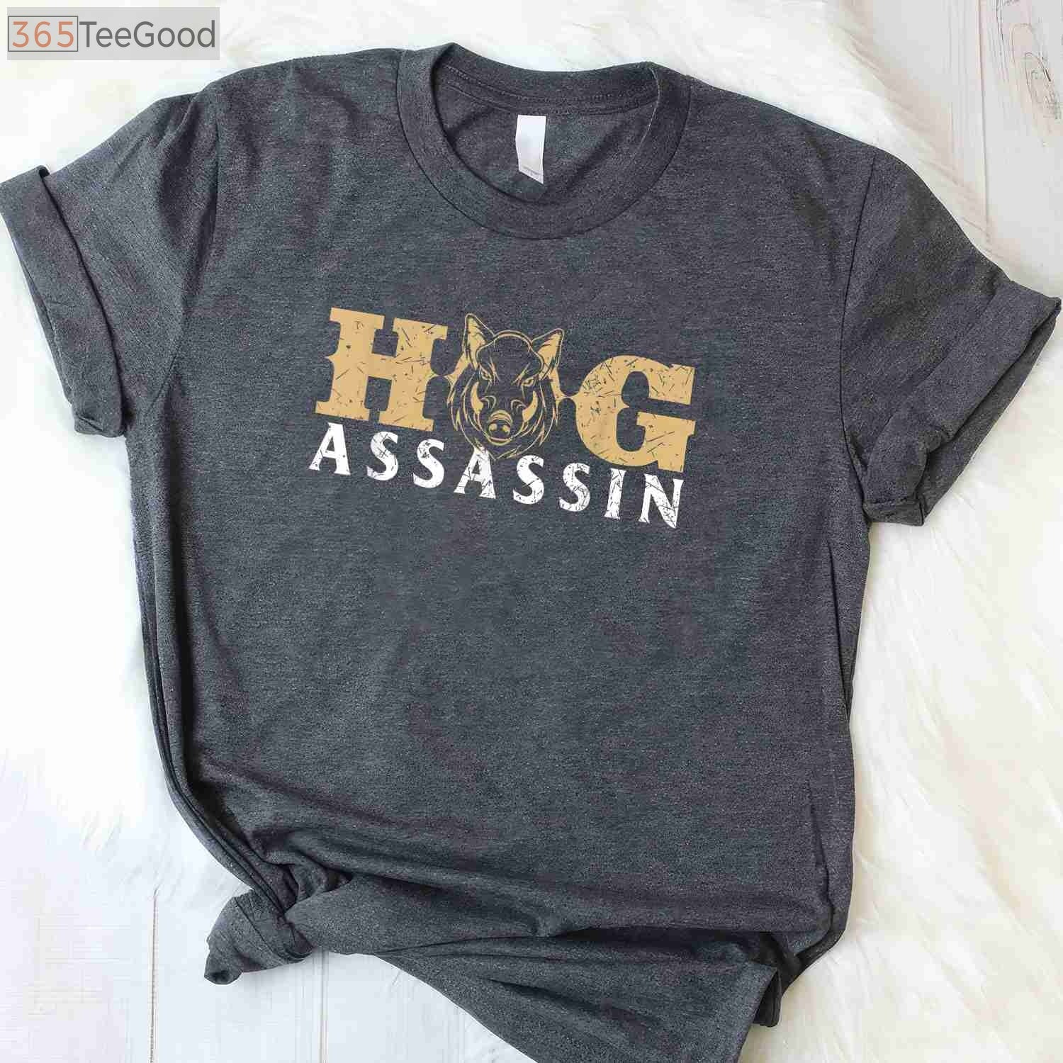 Hog Assassin Boar Hunting Shirt, Tactical Wild Hog Hunter Graphic Apparel