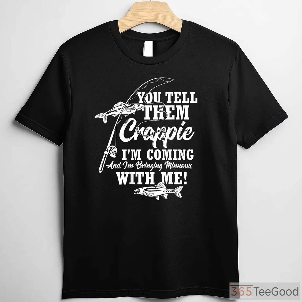Holy Crappie Funny Fishing Shirt, Humorous Crappie Angler Quote Tee for Men