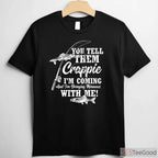 Holy Crappie Funny Fishing Shirt, Humorous Crappie Angler Quote Tee for Men