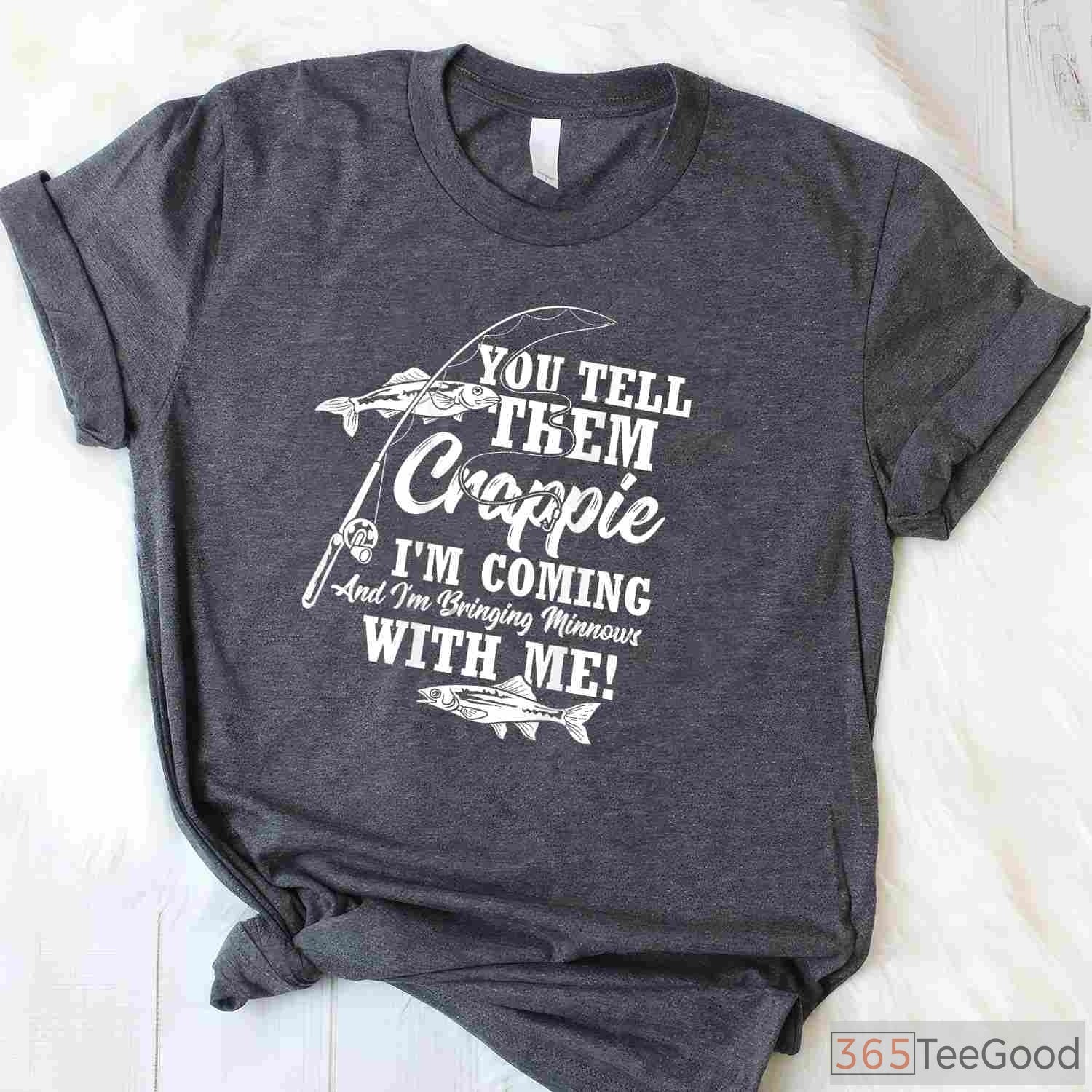 Holy Crappie Funny Fishing Shirt, Humorous Crappie Angler Quote Tee for Men