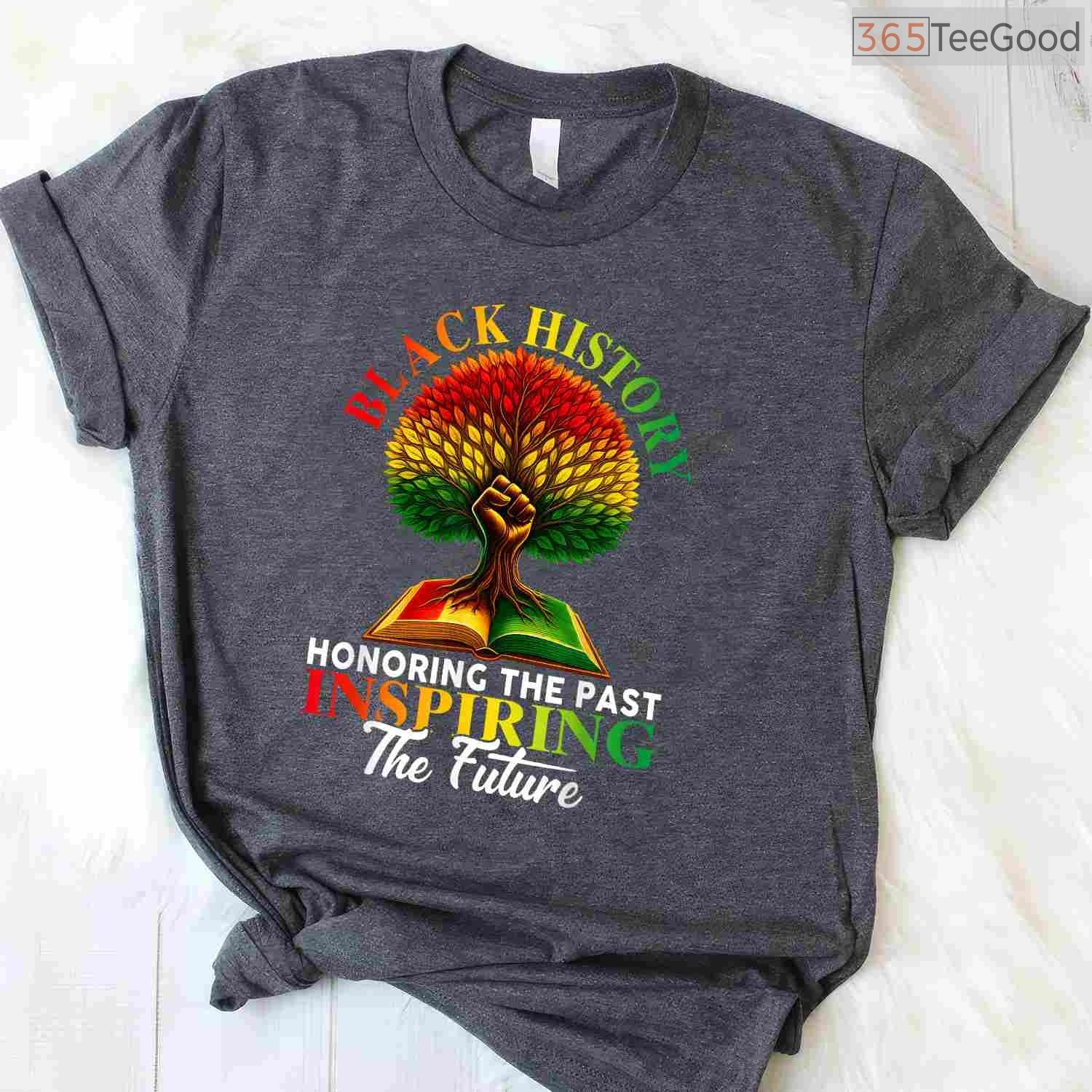 Honoring Past Inspiring Future Fist Tree T-Shirt Roots of Black History Month Heritage Shirt