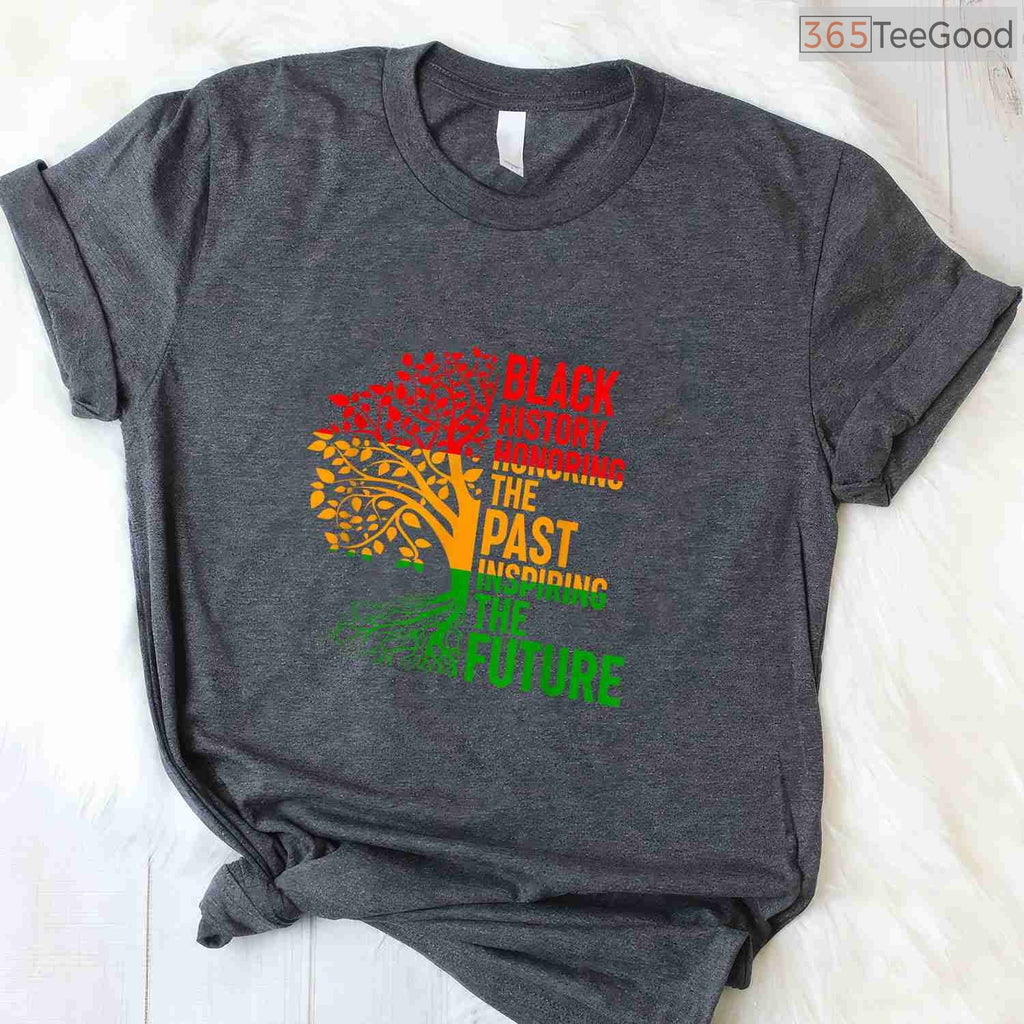 Honoring Past Inspiring Future T-Shirt Men Women Kids Black History Month Family Shirt