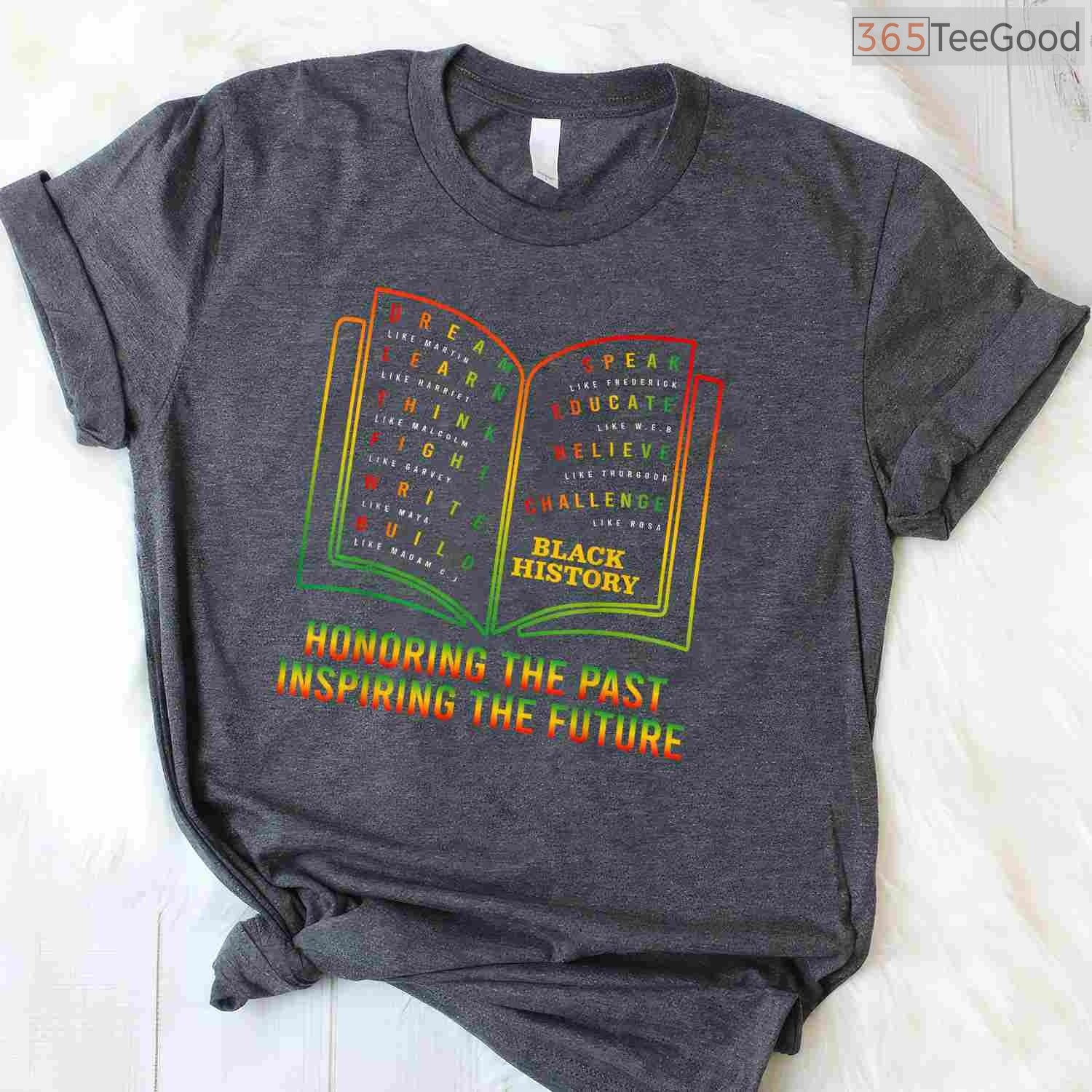 Honoring Past Inspiring The Future Book T-Shirt Black History Month Reader Shirt