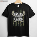 Hunting and Fishing Problem Solver Shirt, Funny Outdoor Hobby Therapy Tee