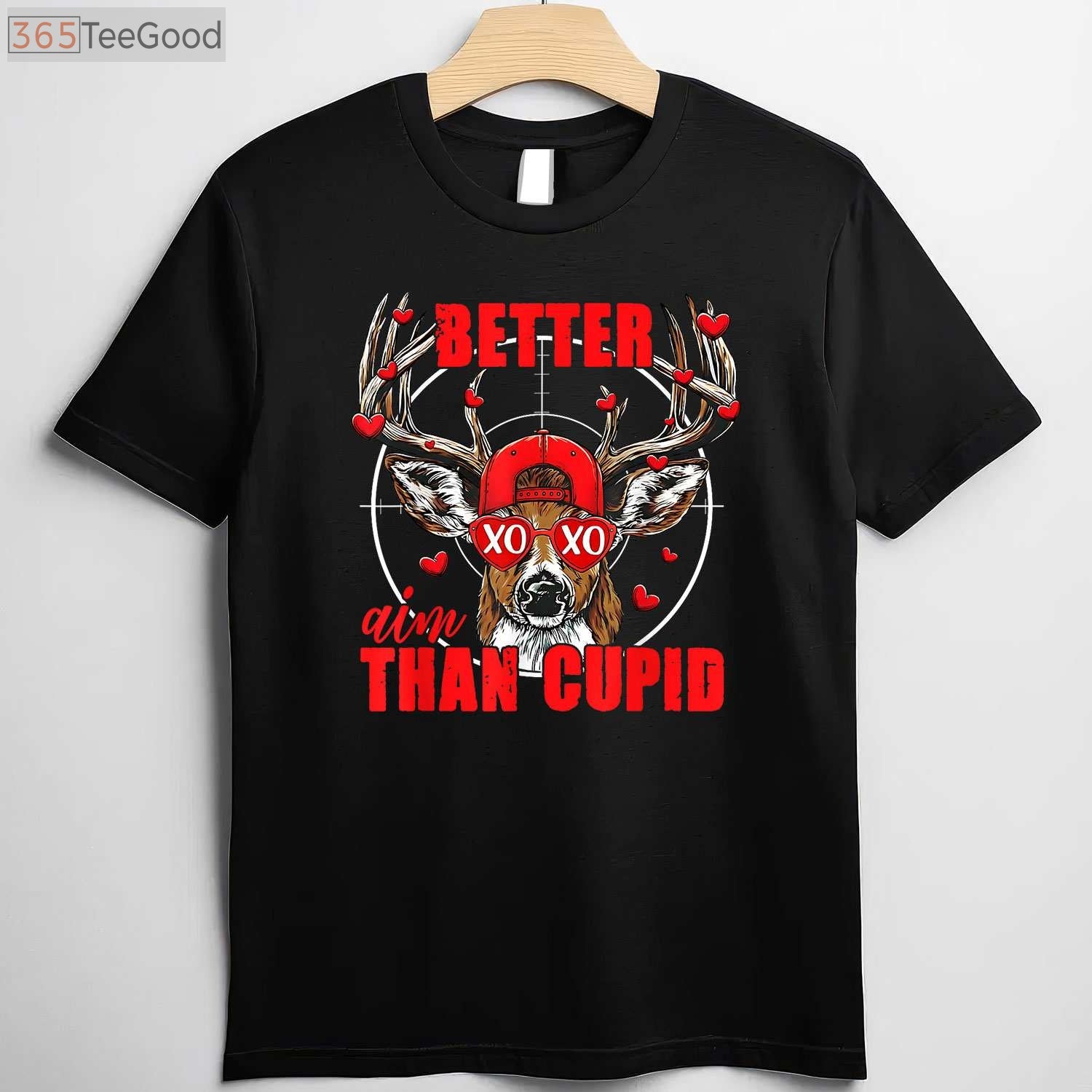 I Aim Better Than Cupid Hunting Shirt, Funny Valentine’s Day Buck Hunter Tee
