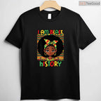 I Am Black History Afro Girl T-Shirt African American Kids Magic Black History Month Shirt
