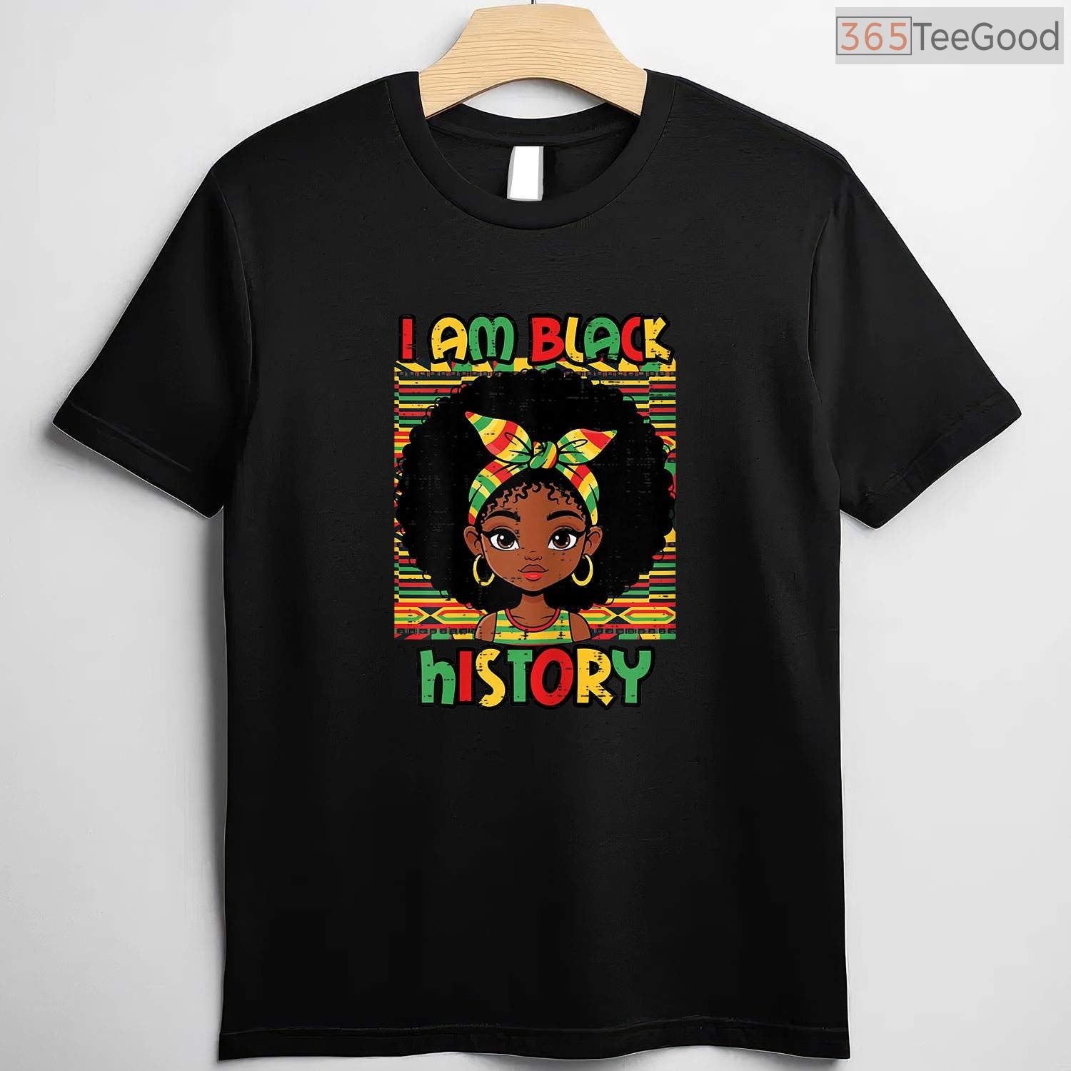 I Am Black History Afro Girl T-Shirt African American Kids Magic Black History Month Shirt