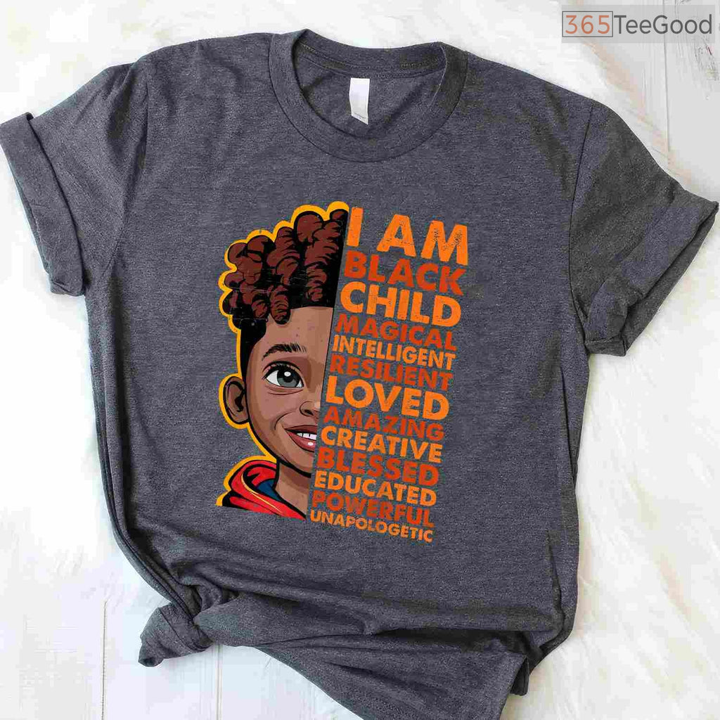 I Am Black History Month Shirt for Kids Boys African American Youth Empowerment T-Shirt