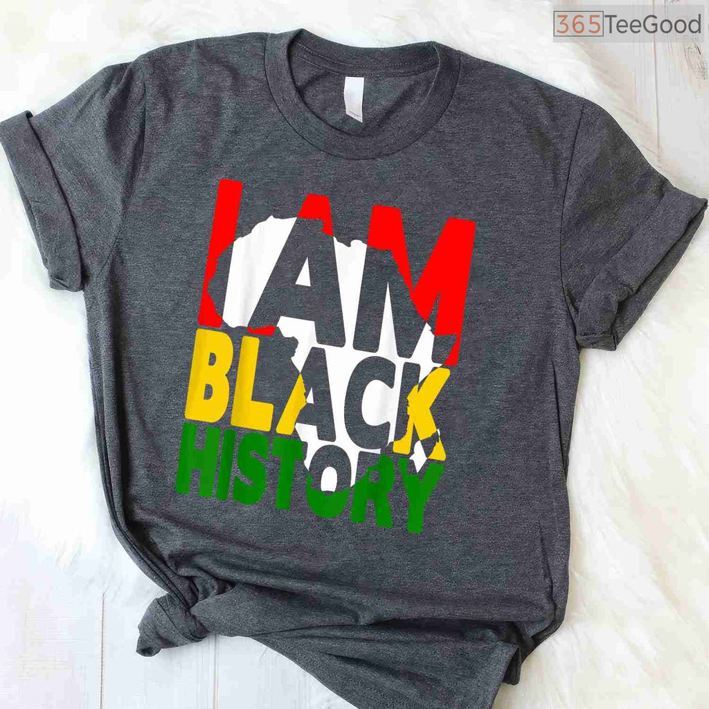 I Am Black History T-Shirt African American Pride Celebration Black History Month Shirt Small