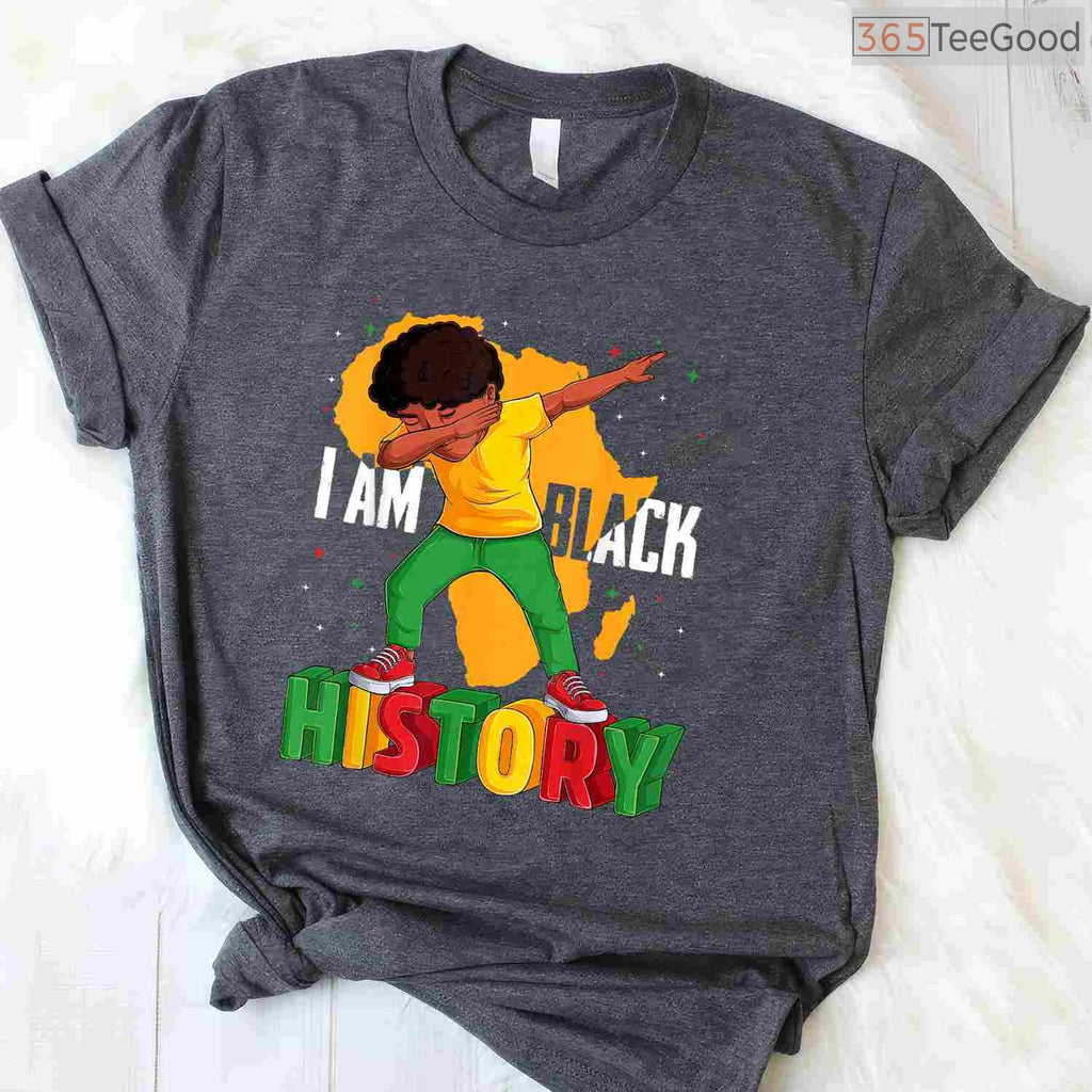 I Am Black History T-Shirt for Kids Boys & Men Empowering Black History Month Shirt