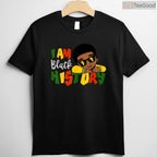I Am Black History T-Shirt for Boys Kids African American Young King Black History Month Shirt