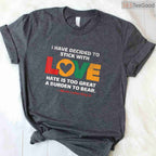 I Have Decided To Stick With Love T-Shirt MLK Quote Peace Black History Month Shirt