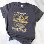 I Love My Freaking Awesome Girlfriend She’s a Bit Crazy Funny T-Shirt Tee Boyfriend Gift