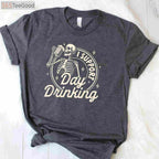 I Support Day Drinking Skeleton T-Shirt - Funny Beer Lover Party Tee
