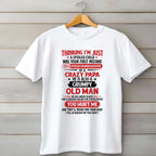 I'm a Spoiled Granddaughter of a Crazy Papa T-Shirt Tee Funny Grandpa Family Gift Shirt