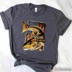Inshore Saltwater Redfish Fishing Shirt, Redfish Country Angler Graphic Tee