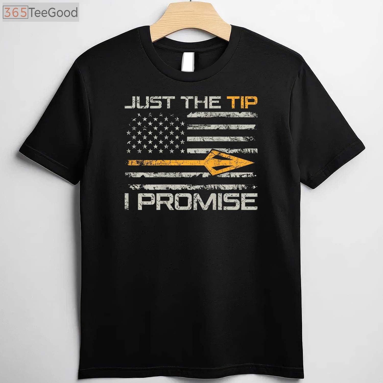 Just The Tip I Promise Hunting Shirt, Funny Bowhunting Camo Joke Tee
