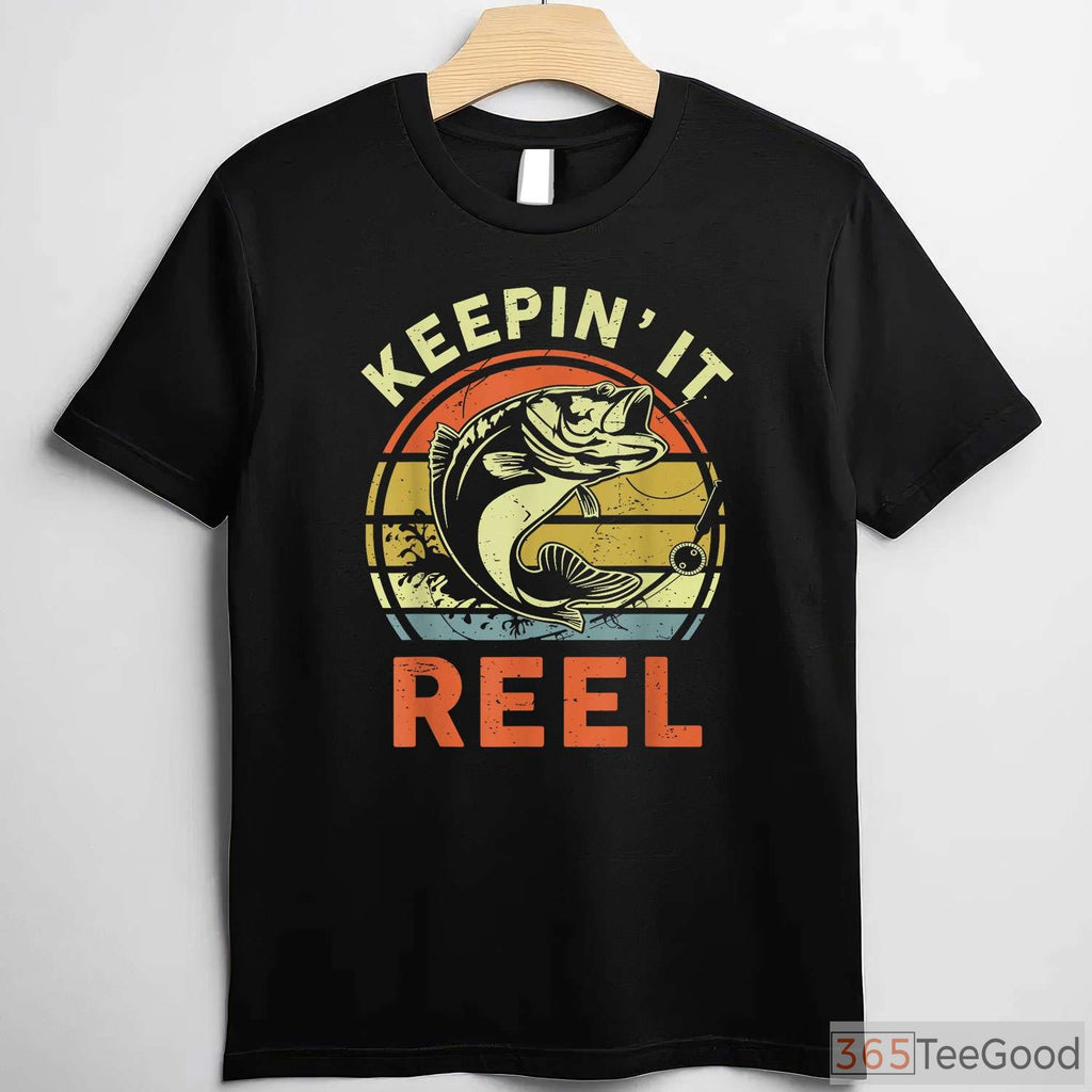 Keeping It Reel Bass Fishing Shirt, Cool Papa Fishing Gift for Dads