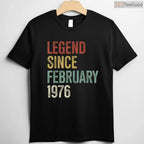 Legend Since February 1976 Shirt – 50th Birthday Gift 50 Years Old