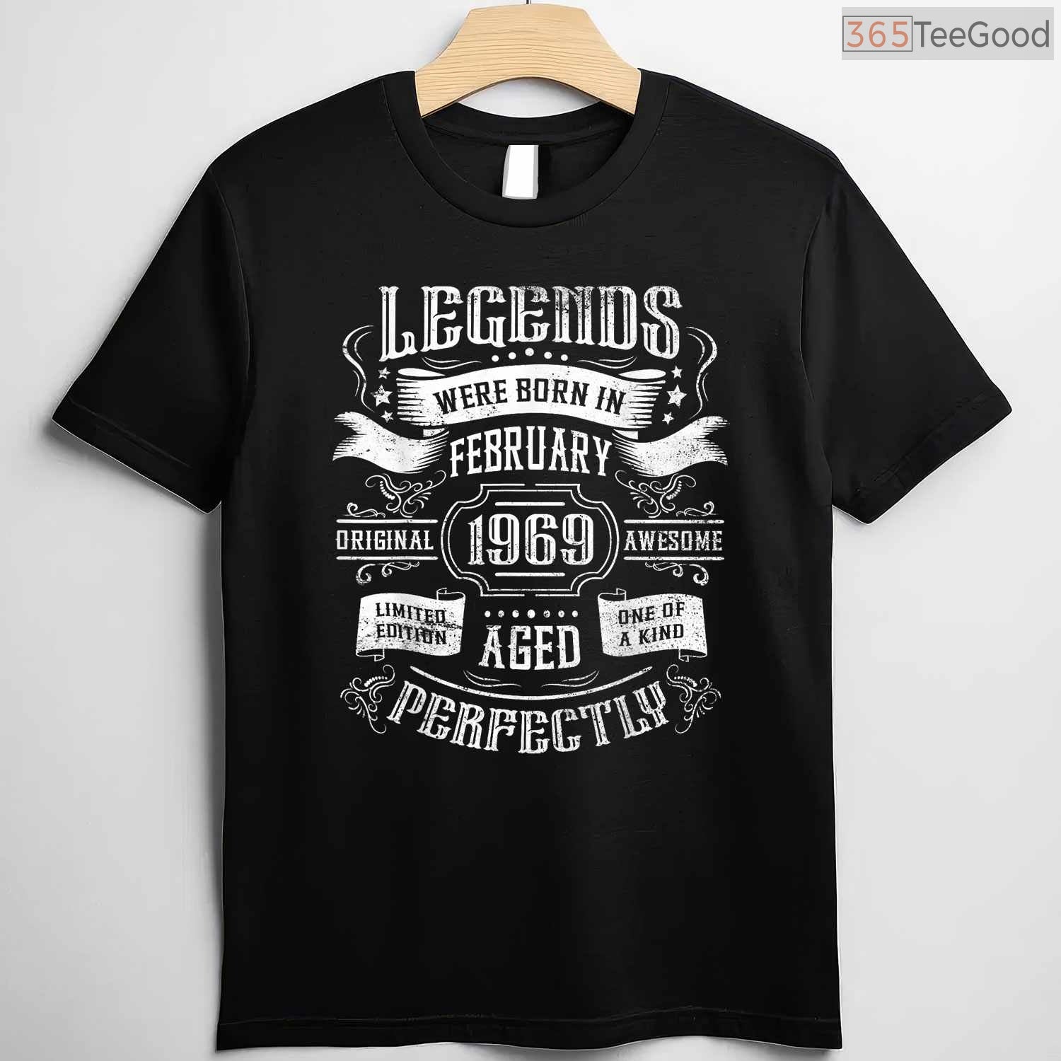 Legends Were Born In February 1969 Shirt – Vintage Birthday Gift Tee