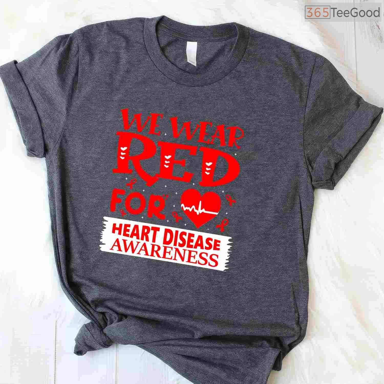Long Sleeve Go Red Shirt – US Heart Health Month Awareness T-Shirt