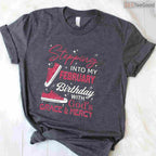 Long Sleeve Stepping Into My February Birthday Shirt – God's Grace T-Shirt