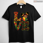 Love Black History Month T-Shirt for Strong African Toddler Girls Melanin Princess Shirt
