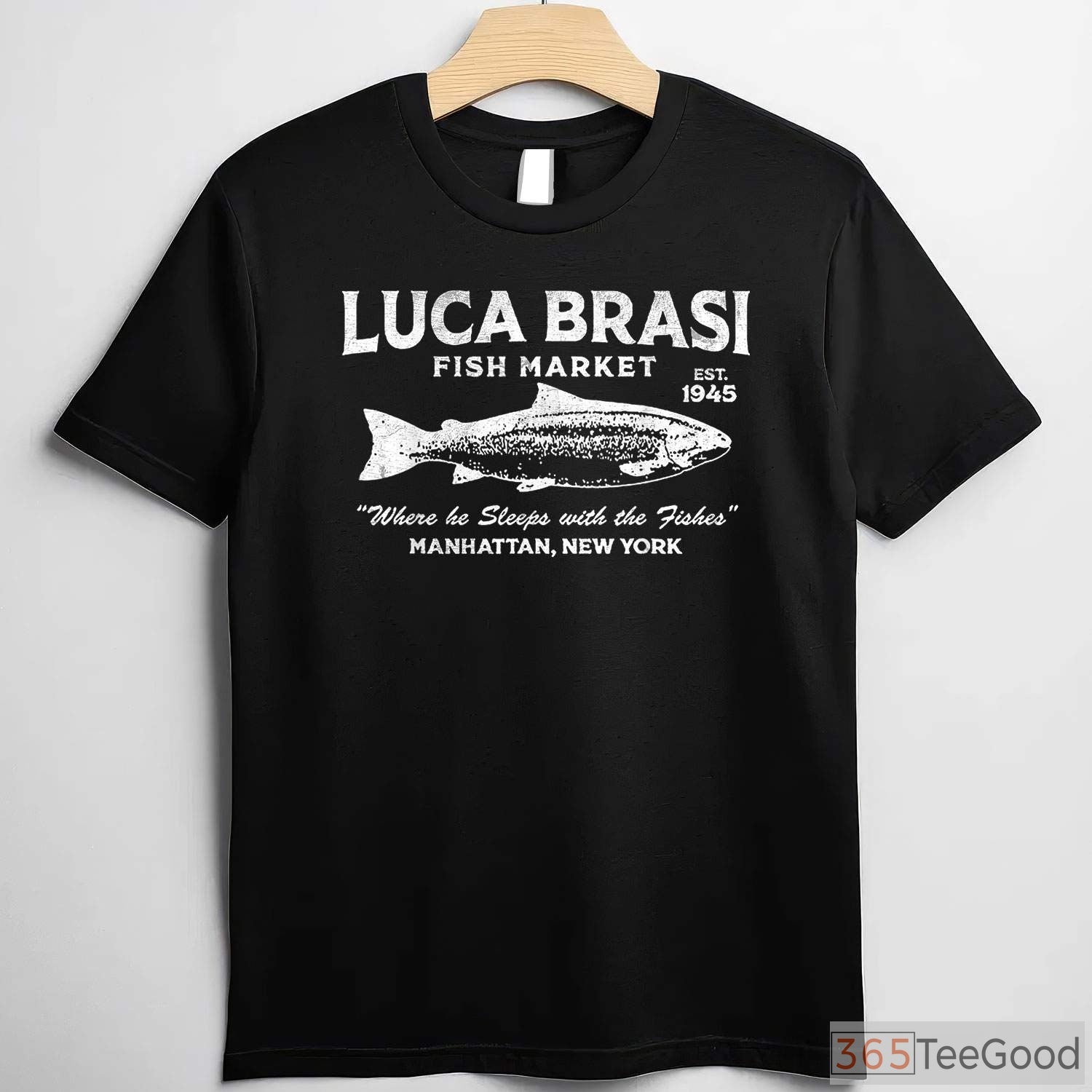 Luca Brasi Fish Market Retro Fishing Shirt - Vintage Mafia Movie Inspired Angler Tee