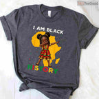 Magical Black Girl T-Shirt African American Afro Kids Pride Black History Month Shirt