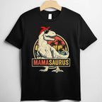 Mamasaurus T-Rex Dinosaur Funny Mom Mommy T-Shirt Tee for Women Unisex Adults