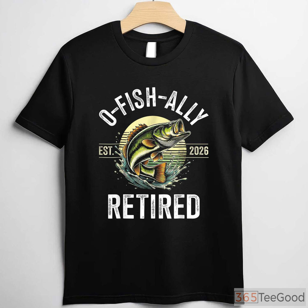 Official Retired 2026 Fishing Shirt, Funny Retirement Gift for Avid Fishermen
