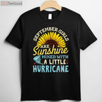 Official September Girl Birthday Celebration Shirt - Cute Autumn Birthday Apparel