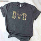 Old School Camo Dad Hunting Shirt, Vintage Pattern Deer Hunter Father's Day Gift
