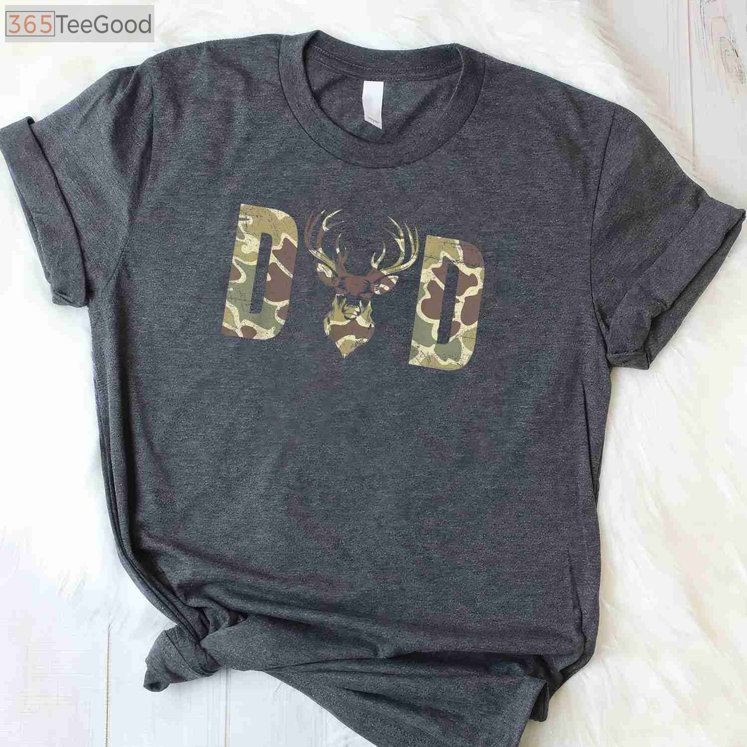 Old School Camo Dad Hunting Shirt, Vintage Pattern Deer Hunter Father's Day Gift