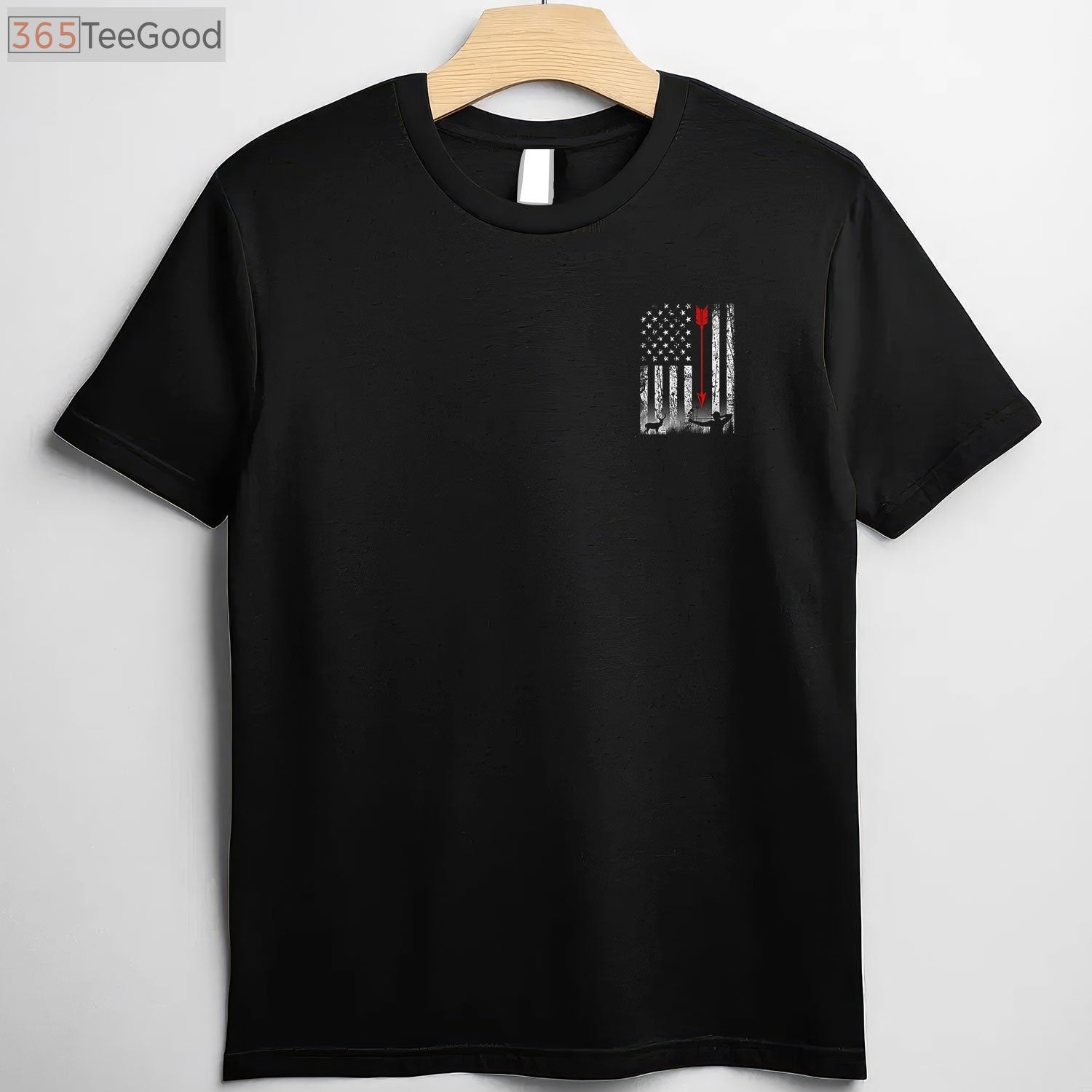 Patriotic USA Flag Bowhunting Shirt, Archery Lover Bow Hunter Graphic Tee