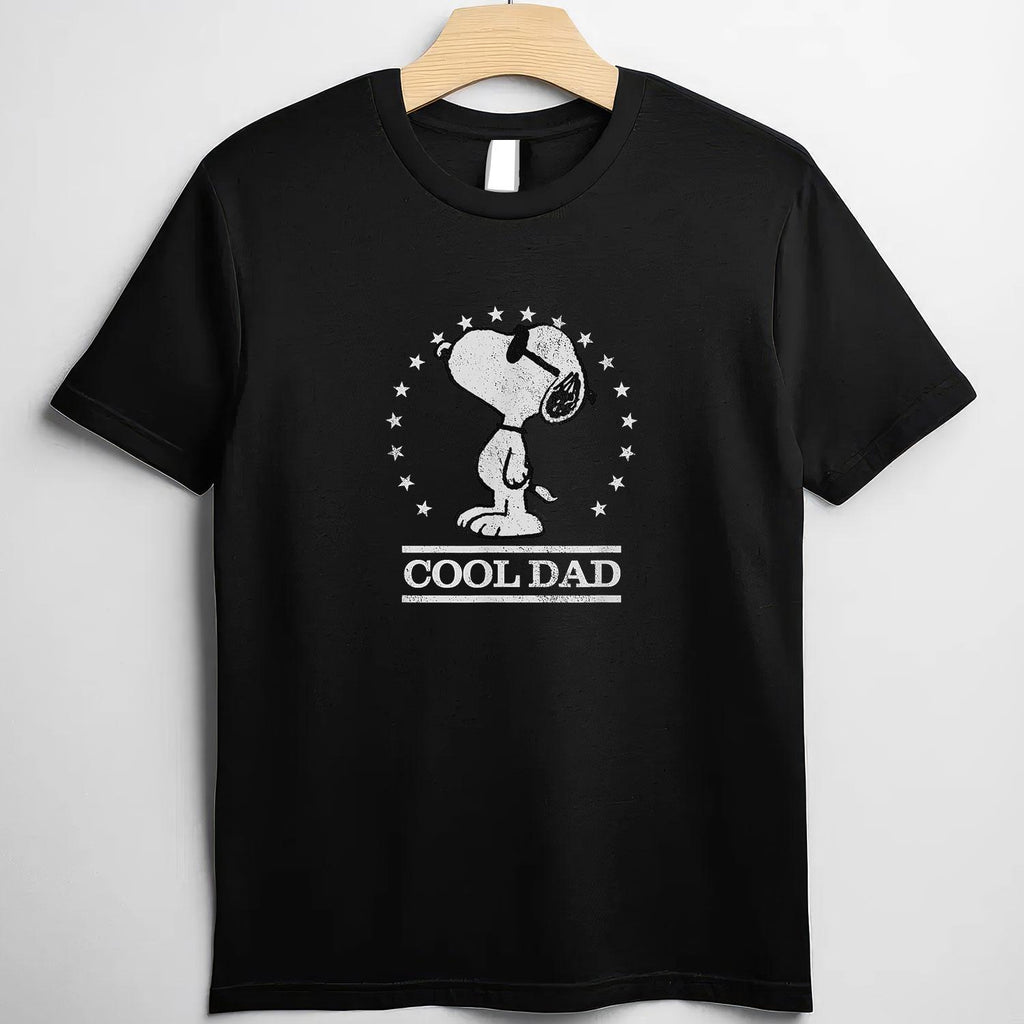 Peanuts Snoopy Cool Dad Gift Tee Classic Cartoon Fathers Day T-Shirt Men Unisex