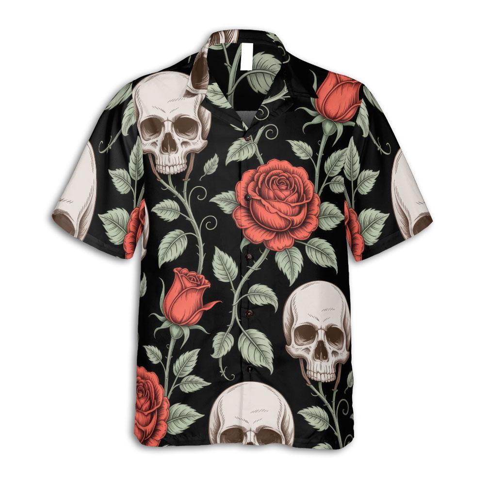 Pineapple and White Hibiscus Floral Seamless Hawaiian Tee Summer Vacation