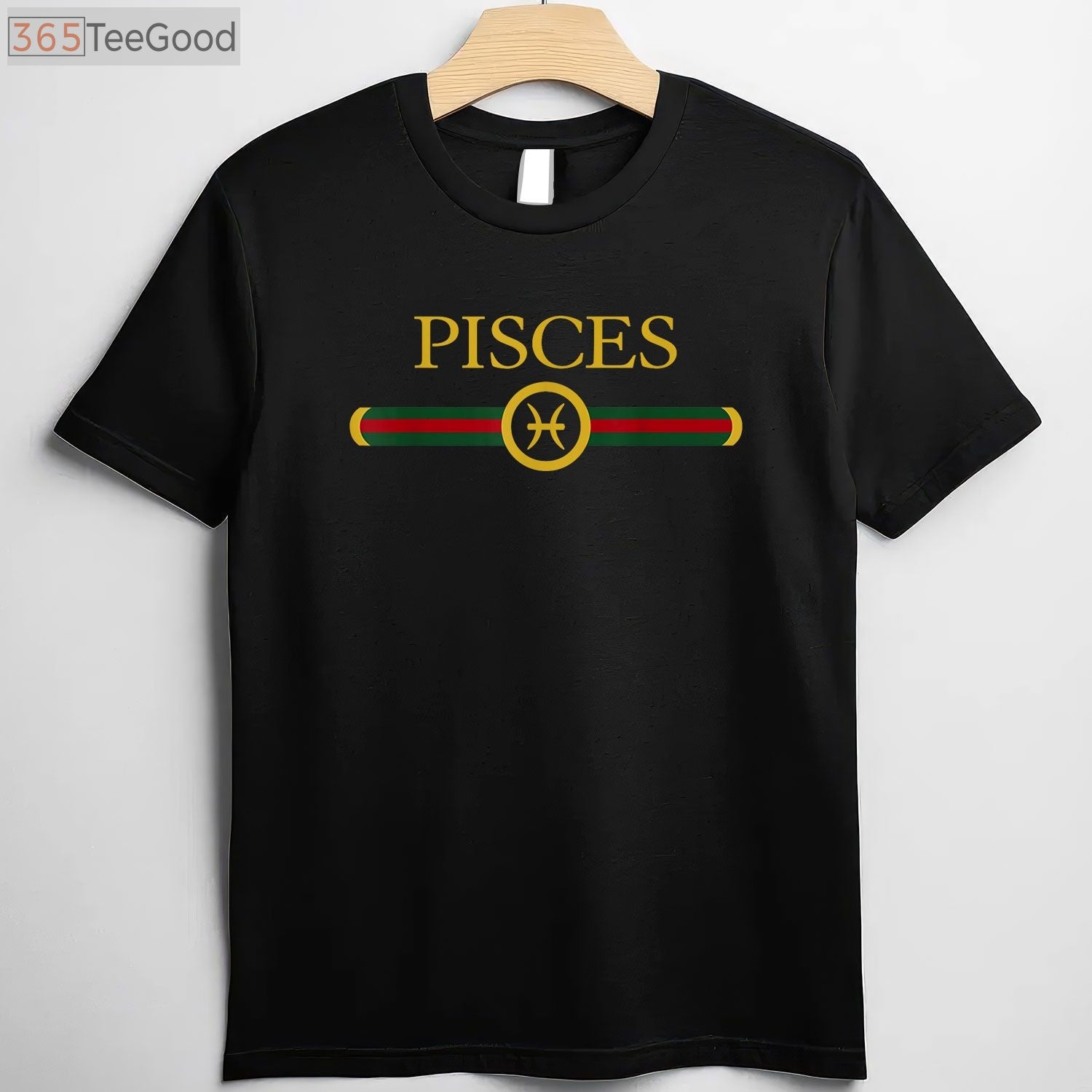 Pisces Zodiac Graphic Tee - February March Astrology Birthday Shirt for Adults