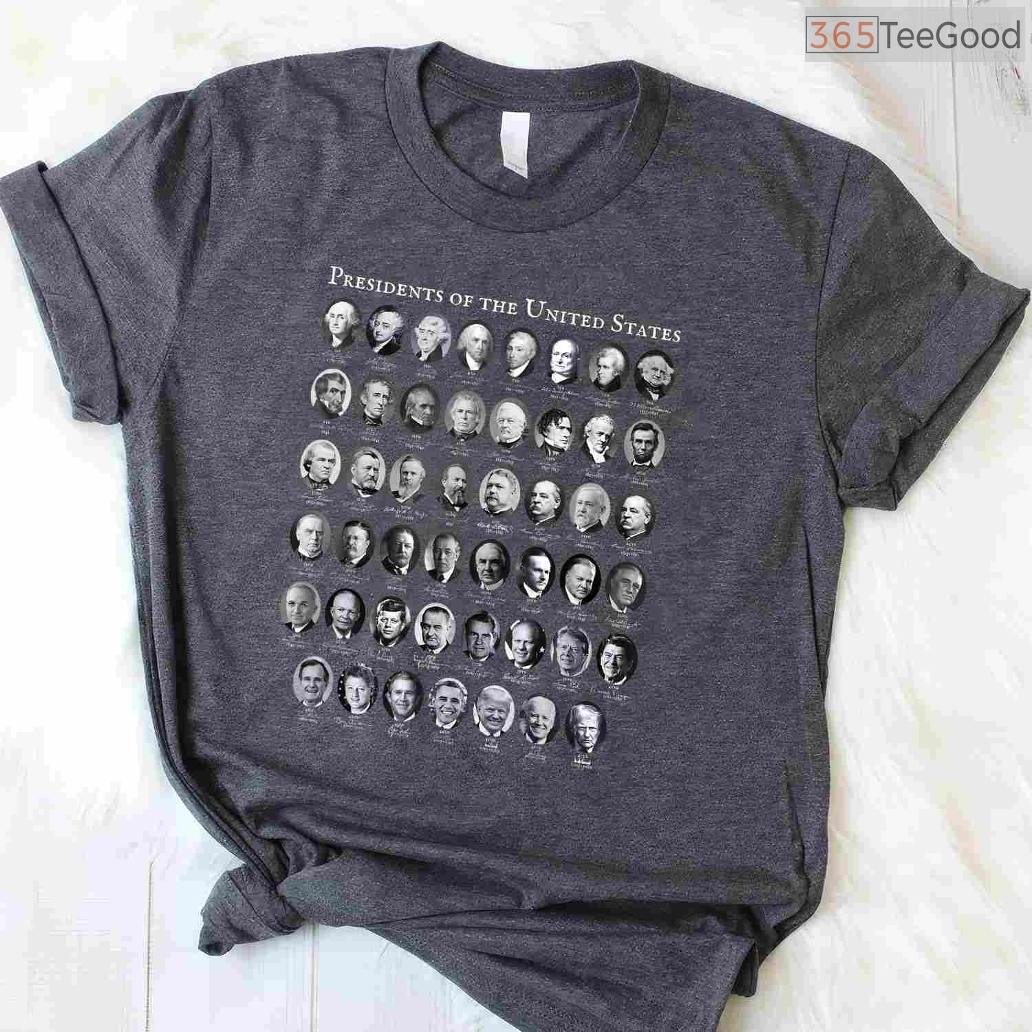 Presidents of The United States T-Shirt Educational US History Chart Shirt for Teachers Students