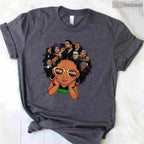 Pride Afro Melanin Girl T-Shirt Black History Month Kids Empowerment Shirt for Girls