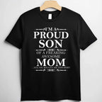Proud Son of a Freaking Awesome Mom Funny Quote Tee T-Shirt Unisex Adults